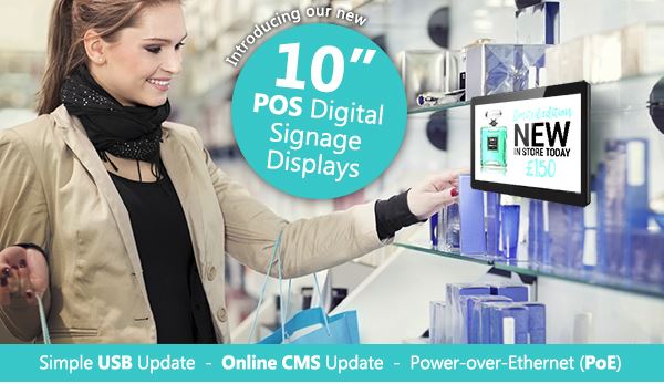 New 10inch POS Digital Signage Displays