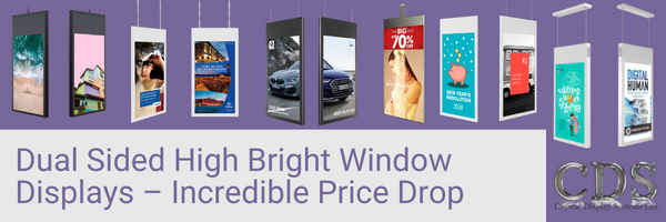 Dual Sided High Bright Window Displays